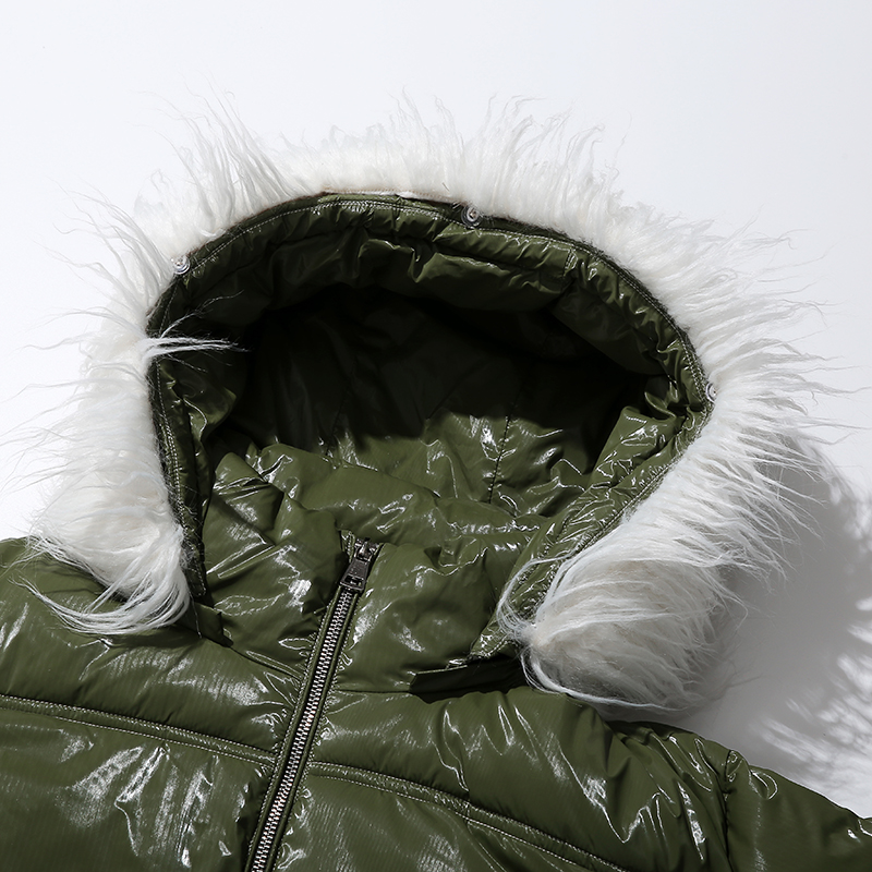 Warme damesjas met afneembare capuchon en gewatteerde jas