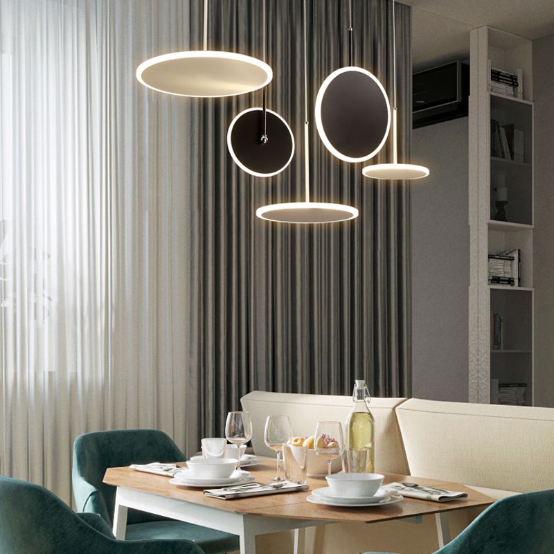 Scandinavisch design Iron ronde acryl LED hanglamp huisdecor