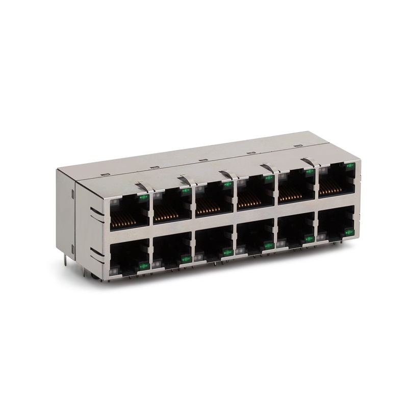 RJ45,2X6 (filter), LED, beschermhoes