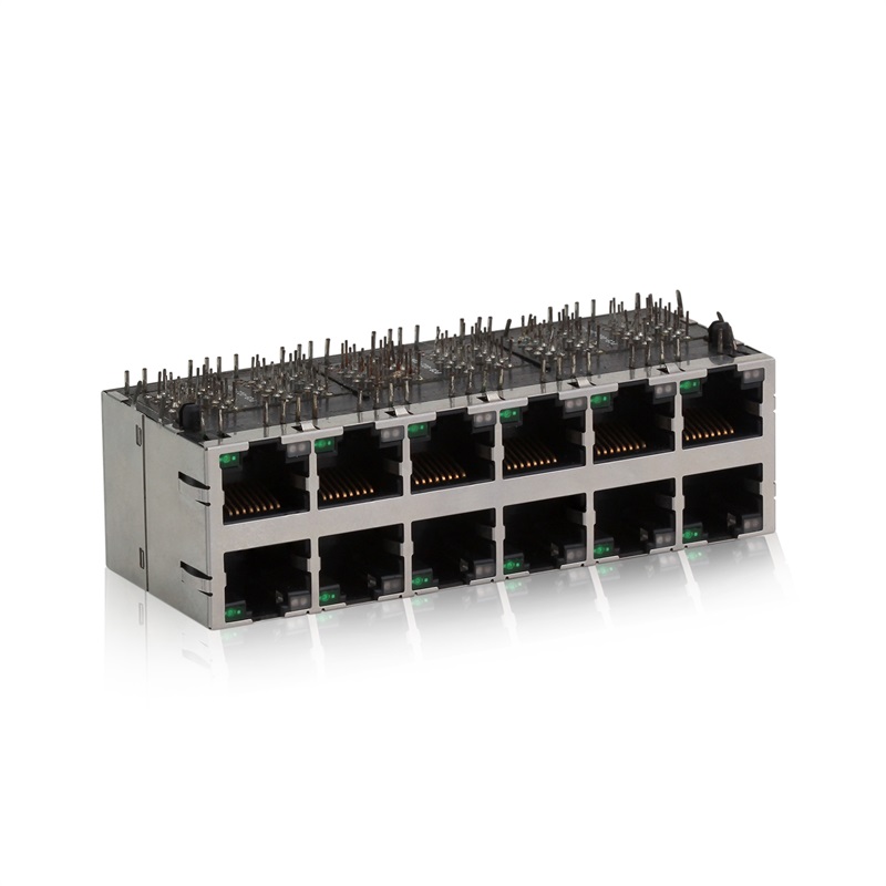 RJ45,2X6 (filter), LED, beschermhoes