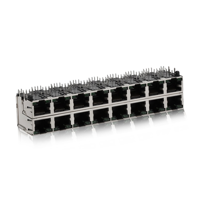 RJ45,2X8,led,Shield Case