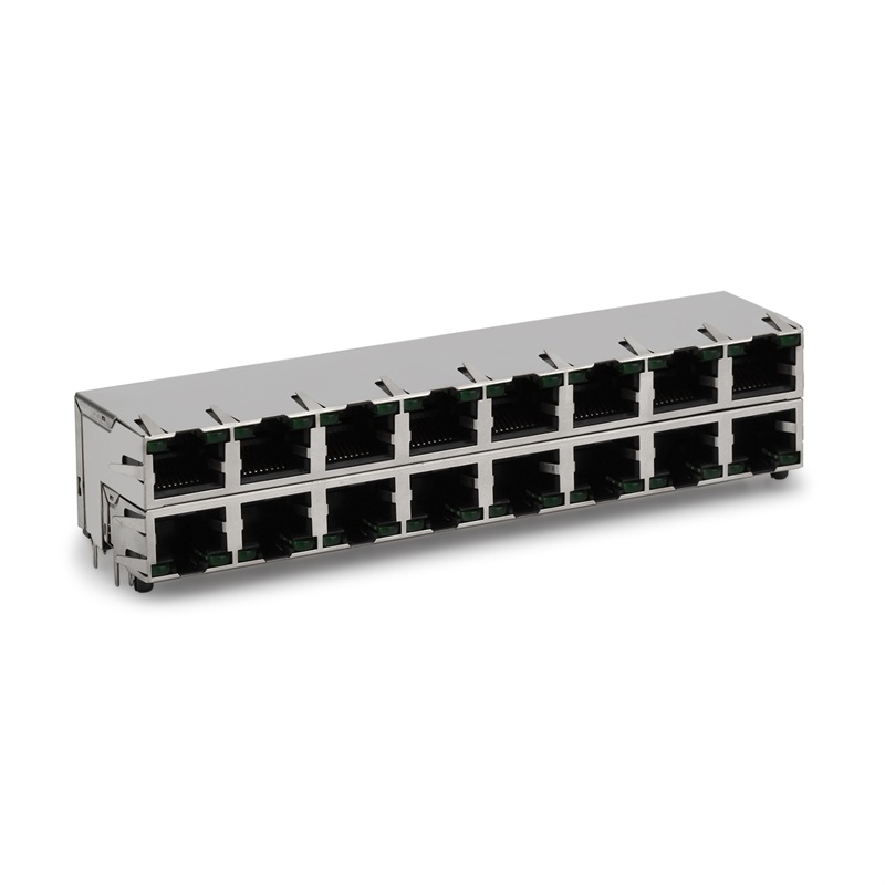 RJ45,2X8,led,Shield Case
