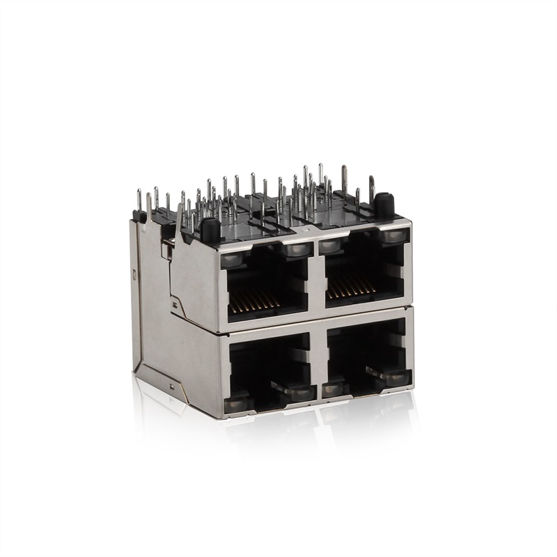 RJ45,2X2,led,Shield Case