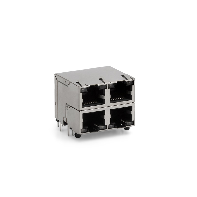 RJ45,2X2,led,Shield Case