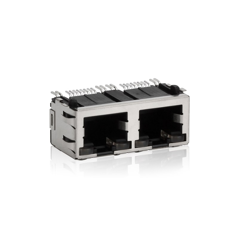 RJ45,1X2, LED, Shield Case