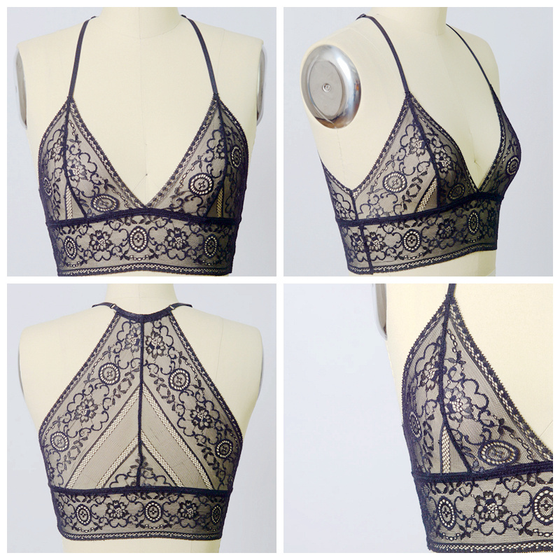 GA-5394 Grace Girl Chantilly Lace Long Line Bralette Groothandel