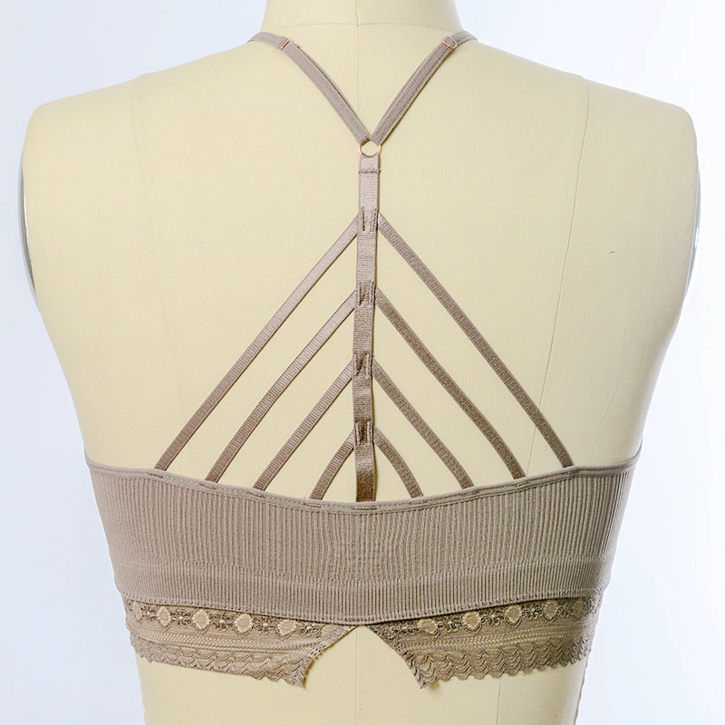 GA-5438 Grace Girl High Neck Haak Kant Trim Bralette Groothandel