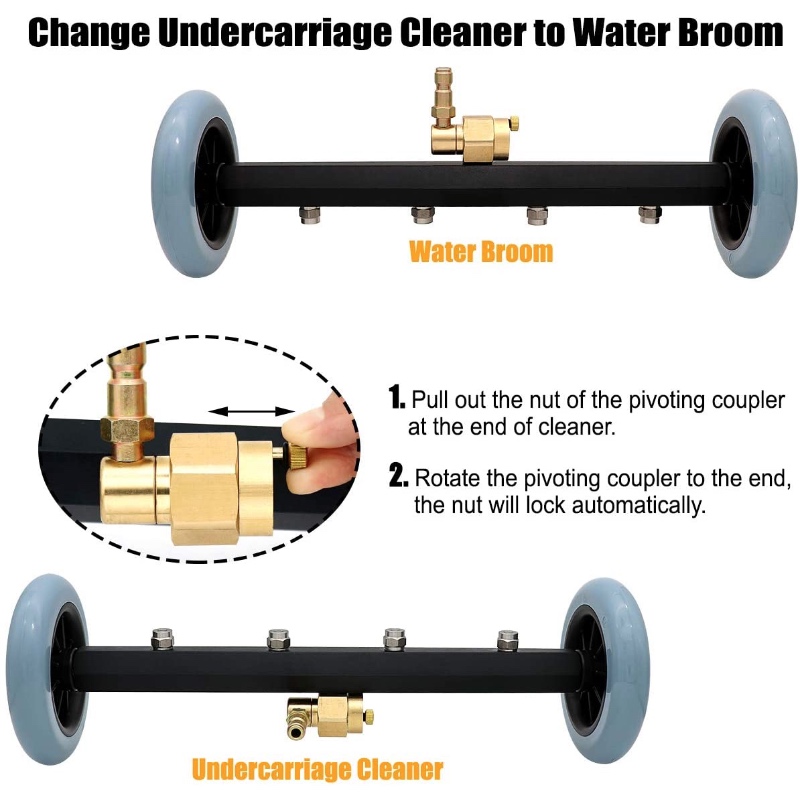 2 in 1 hogedrukreiniger onderstelreiniger hogedrukreiniger waterbezem