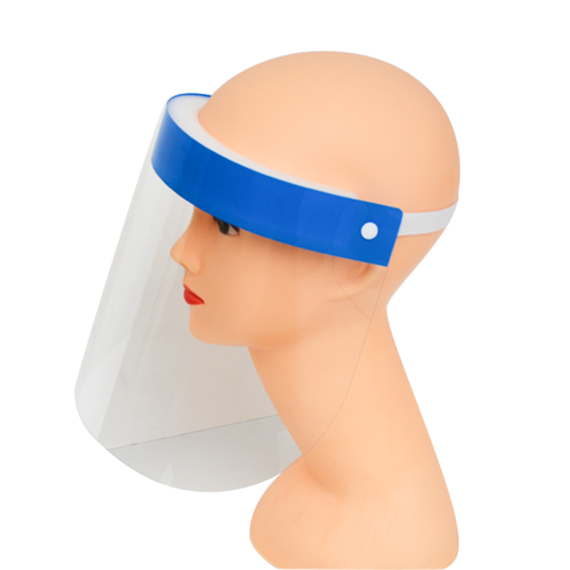 0.35mm Disposable Anti-mist Anti Splash Protect Full Face Shield met elastische band