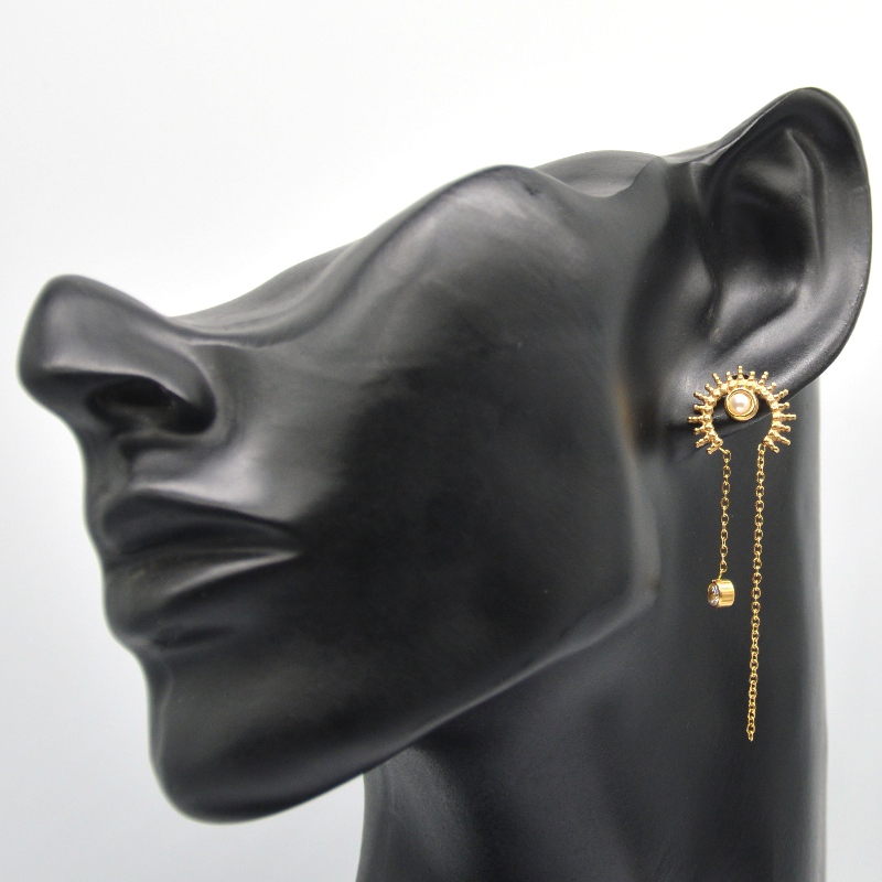 Ronde oorbellen, kwastjes, lint vacuüm plating hangers, kettingen, hangers, leuke oorbellen, sieraden China Ruifanbao sieraden verwerkingsfabriek