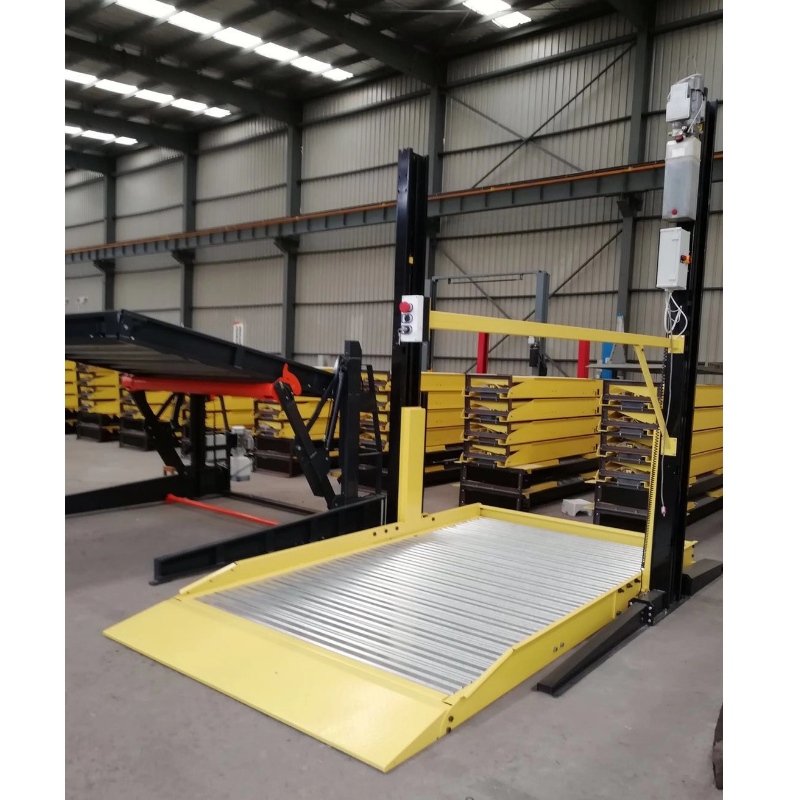 Gemeenschappelijke kolommen Twee Post Hydraulische auto Parking Lift voor huishoudelijke stereo garages
