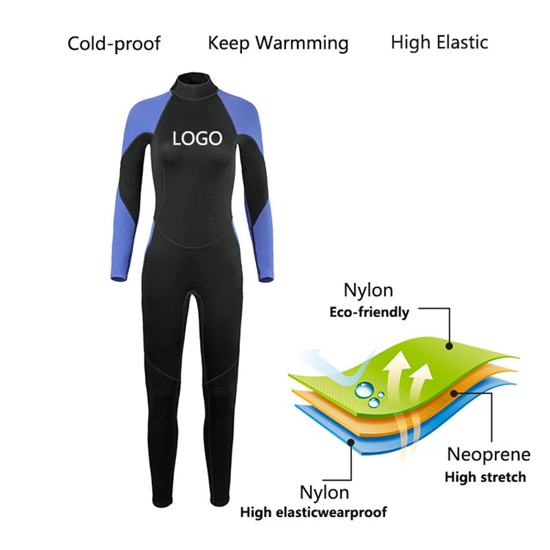 Neopreen lange mouwen duikende wetsuit