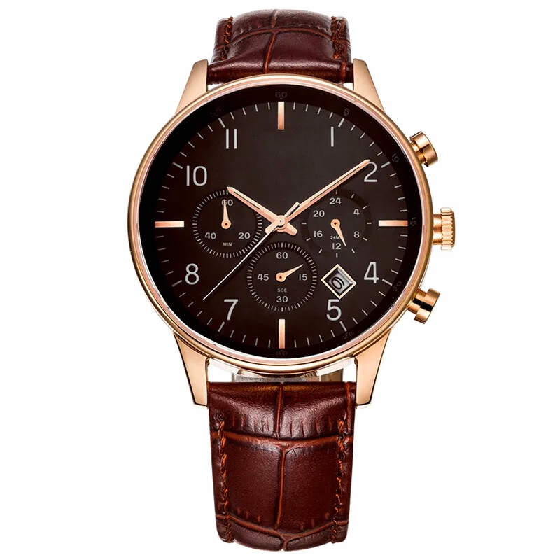 Mechanisch horloge in eenvoudige stijl.