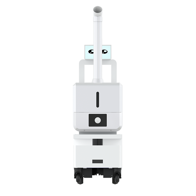 Nieuwe technologie Verstuivingsspray Anti-epidemie Luchtverversing Desinfectie Kunstmatige intelligente spraysterilisatorrobot