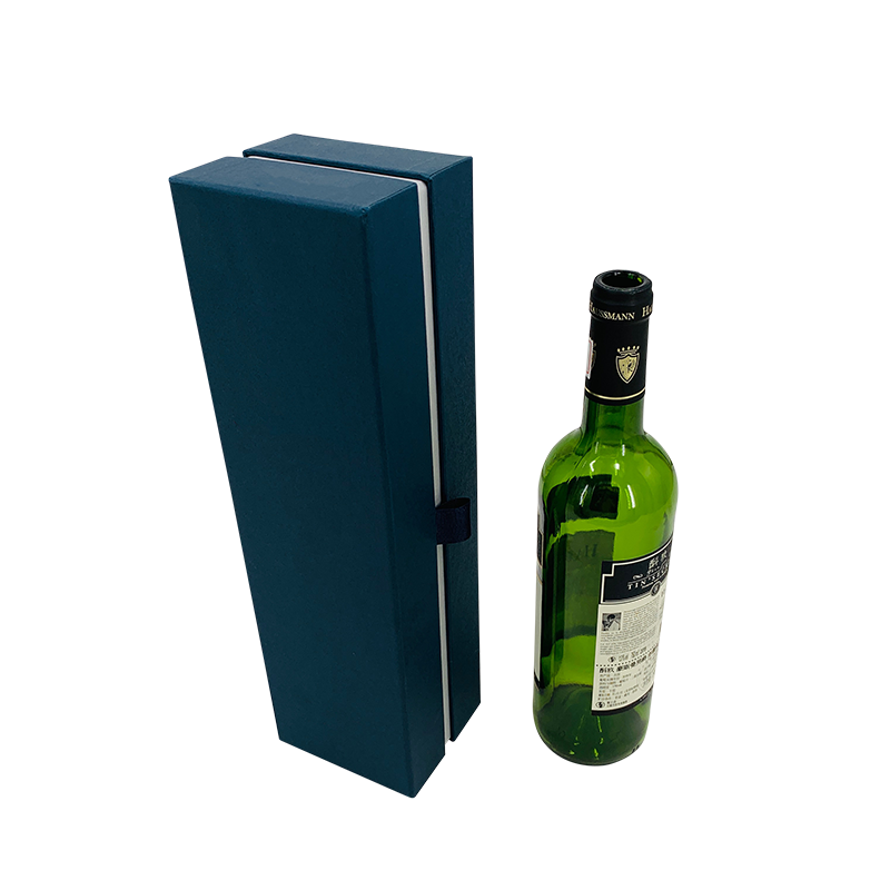 Donkerblauwe wijngeschenkdoos Champagne geschenkdoos Luxe en elegant