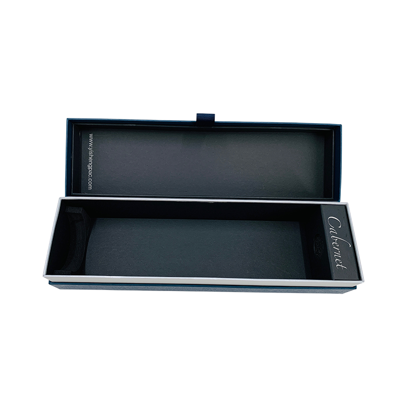 Donkerblauwe wijngeschenkdoos Champagne geschenkdoos Luxe en elegant