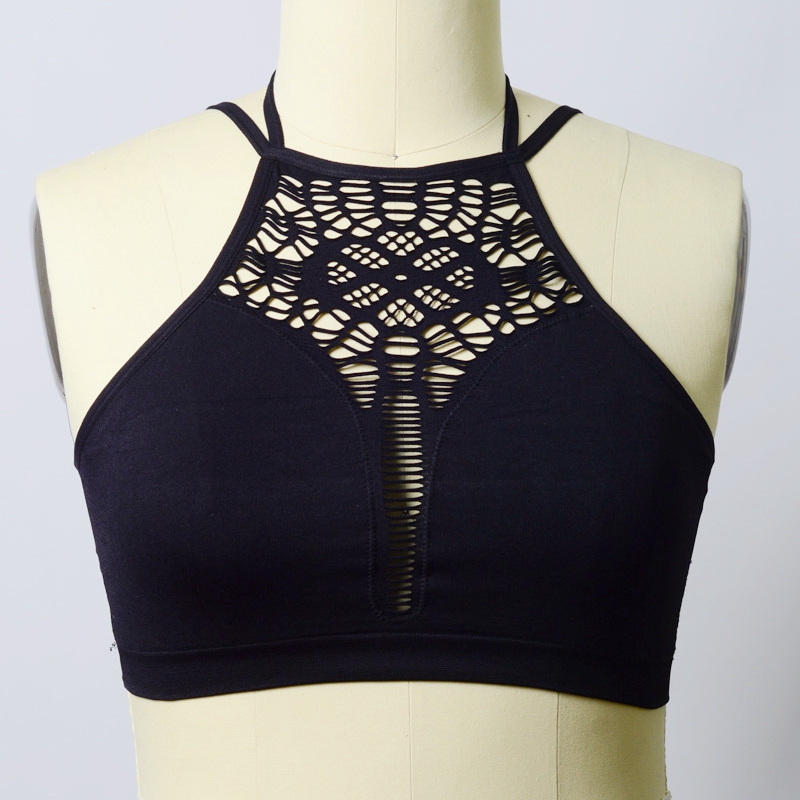 GA-5341Plus Naadloze Hoge Hals Strappy Back Brami Plus