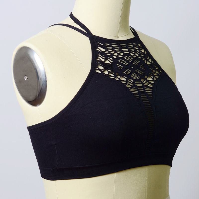 GA-5341Plus Naadloze Hoge Hals Strappy Back Brami Plus