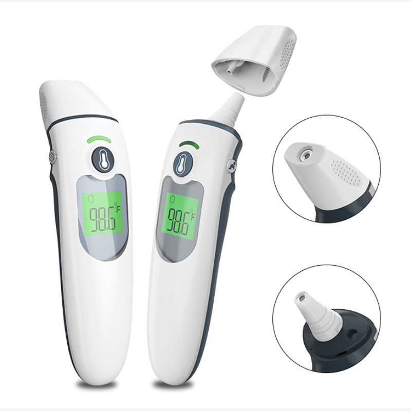Medisch huis Hoge nauwkeurigheid Digitaal voorhoofd en oor Infrarood Snel afleesthermometer voor baby's en volwassenen FDA / CE / Rohs goedgekeurd