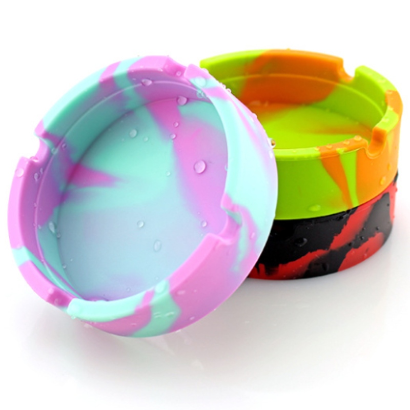 Ronde camouflage asbak