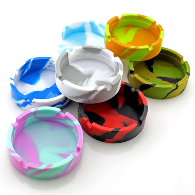 Ronde camouflage asbak