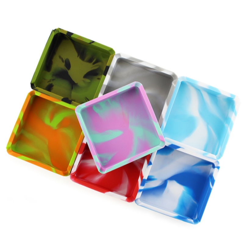 Grote vierkante camouflage asbak