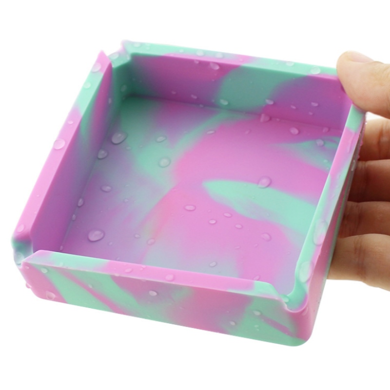 Grote vierkante camouflage asbak