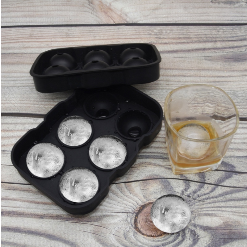 Speciaal ijsmodel voor 10 kleuren spot whisky 6-gaats ijshockeyvorm ronde waterdichte ijsblokjesmachine