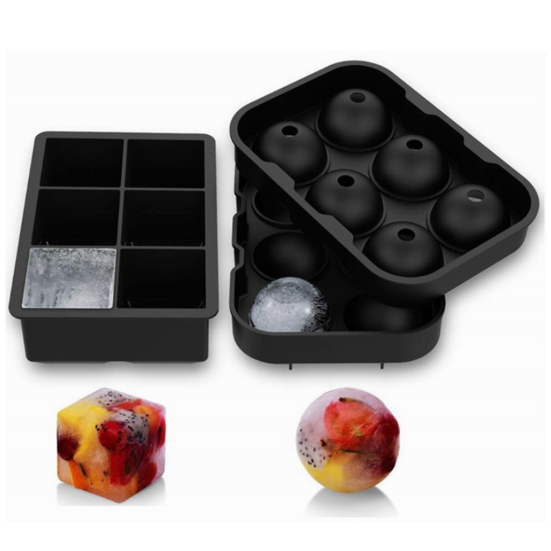 Siliconen ijsbox set 6 met 6 ijsrooster 2 stuks whisky ijsblokvorm groothandel