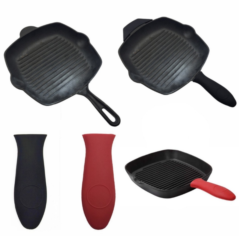 Verdikte silicagel handvat deksel pan handvat deksel koekenpan silicagel handvat handschoen warmte-isolatie antislip pan handvat deksel