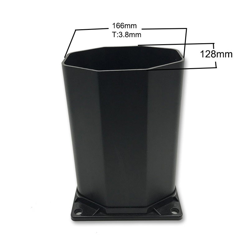 Aangepaste PVC plastic achthoekige buisaccessoire pijp voor stranddoucheuitrusting