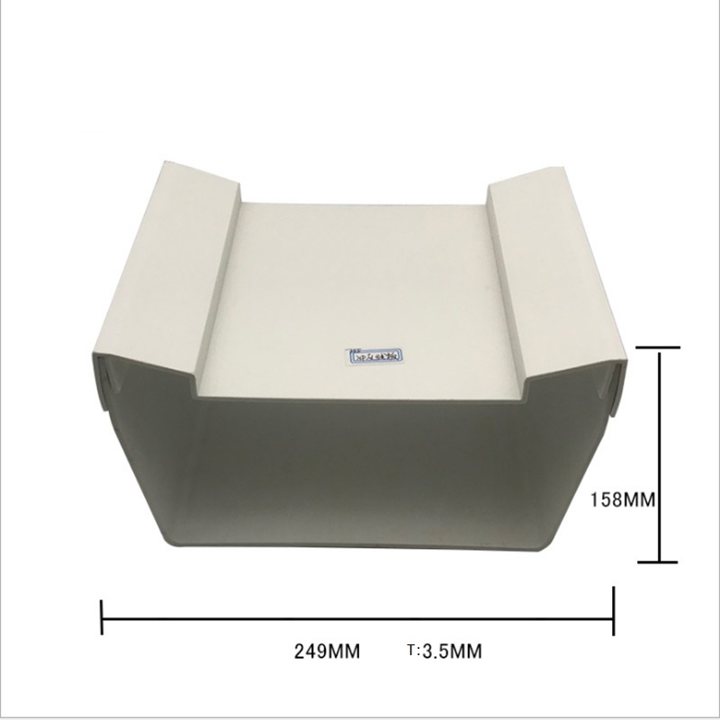 Aangepaste PVC plastic profiel extrusie vierkante buis voor watervallen gordijn trog van PVC plastic water gordijn rand groef