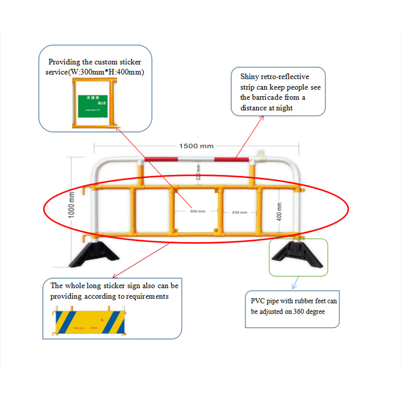 bouwen van verkeersbarrières menigtecontrole slagboom 2 m menigtecontrole barrières voor voetgangersveiligheid