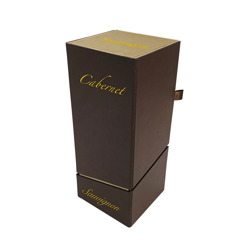 Bruine opvouwbare geschenkdoos met magnetische sluiting voor whisky