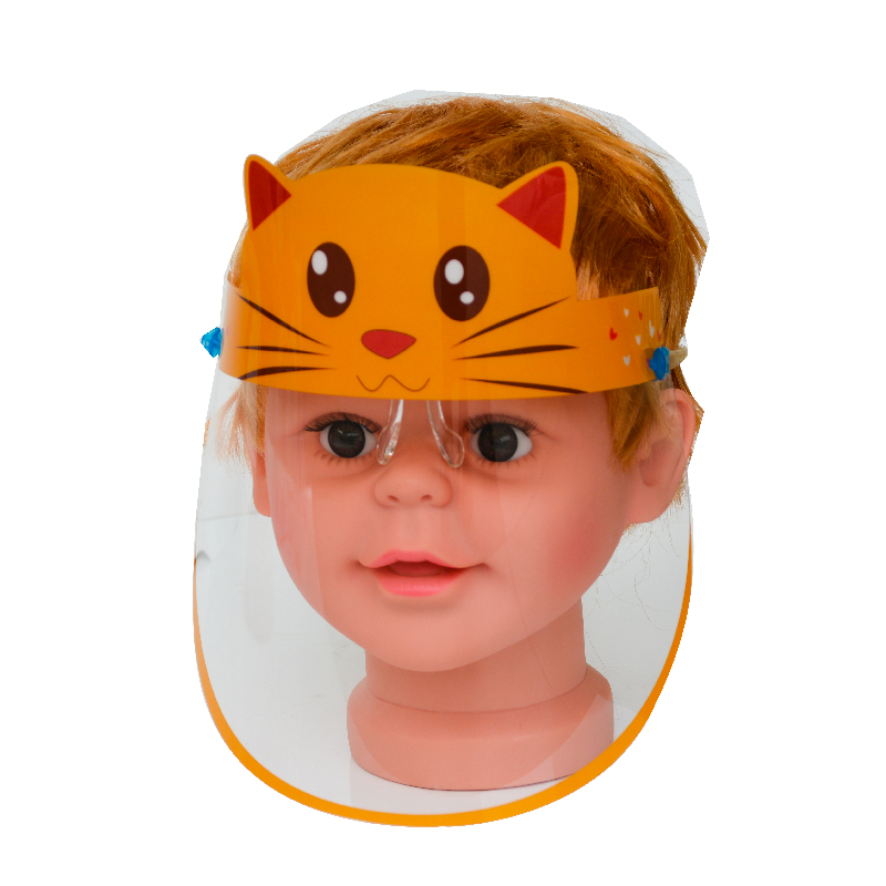 0.3mm Kids Light Custom Face Guard Plastic Face Shield Antifog met bril