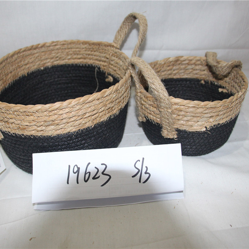 House ware originele natuurlijke stro mandtas met trekkoord