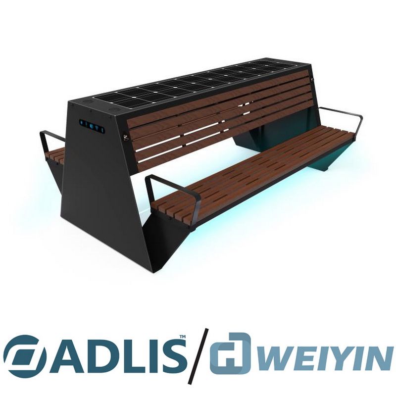 Draadloze oplader Smart Wifi Multifunctionele hoogwaardige buiten Smart Solar Bench