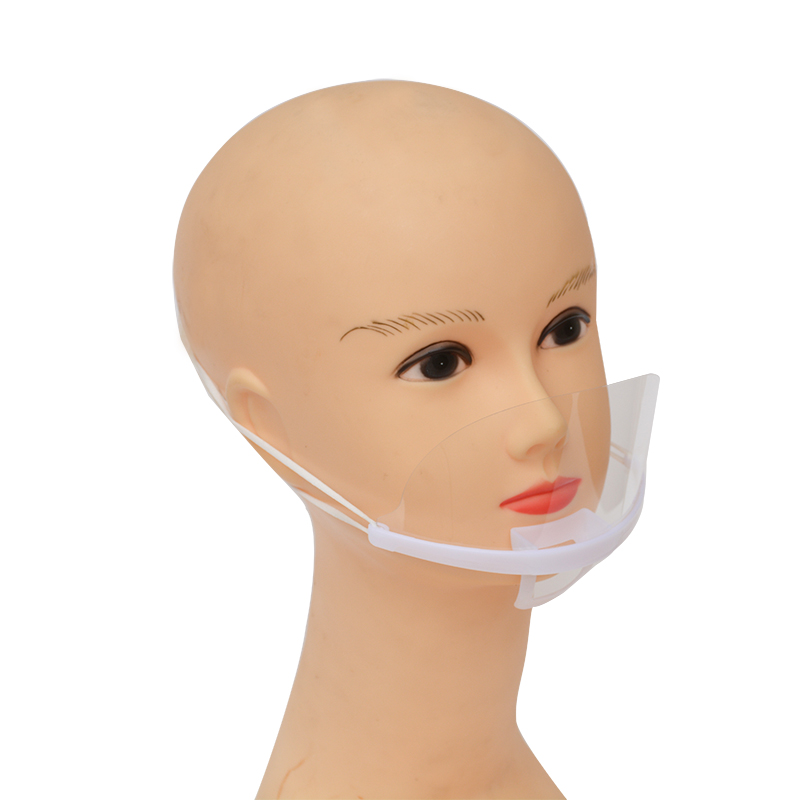 Cook Food Protective Face Cover Clear Mouth Shields Plastic transparant mondschild voor de kantine