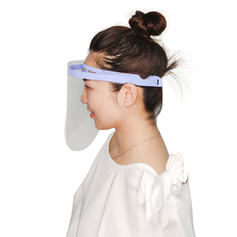 Herbruikbaar gelaatsscherm Spatwaterdicht Anti-condens Verstelbare gezichtsvizierbescherming met elastische band