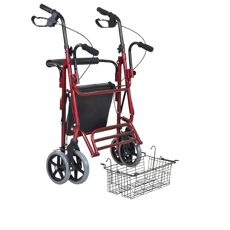 Rollator met armleuning en voetensteun