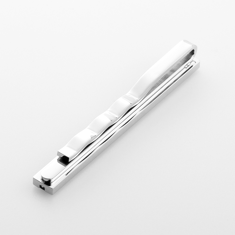 Groothandel heren roestvrijstalen tweekleurige dasclips