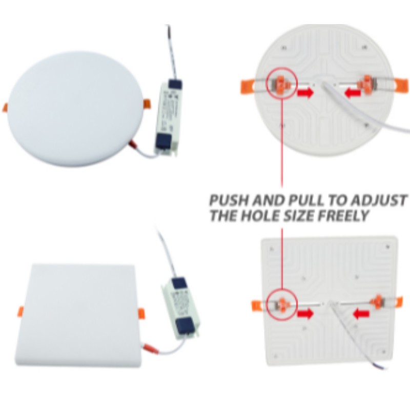 frameloze paneelverlichting 9w, 16w, 24w, 36w