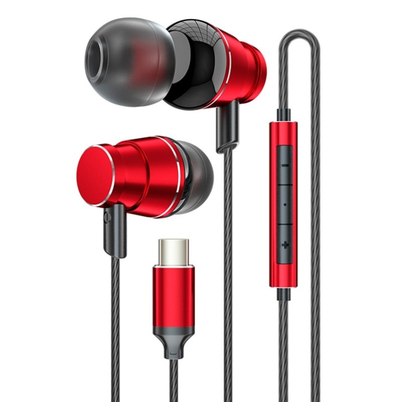 HIFI In-ear Super Stereo Sound Oortelefoon Headset Type C Bedrade Koptelefoon Voor Huawei Xiao Samsung