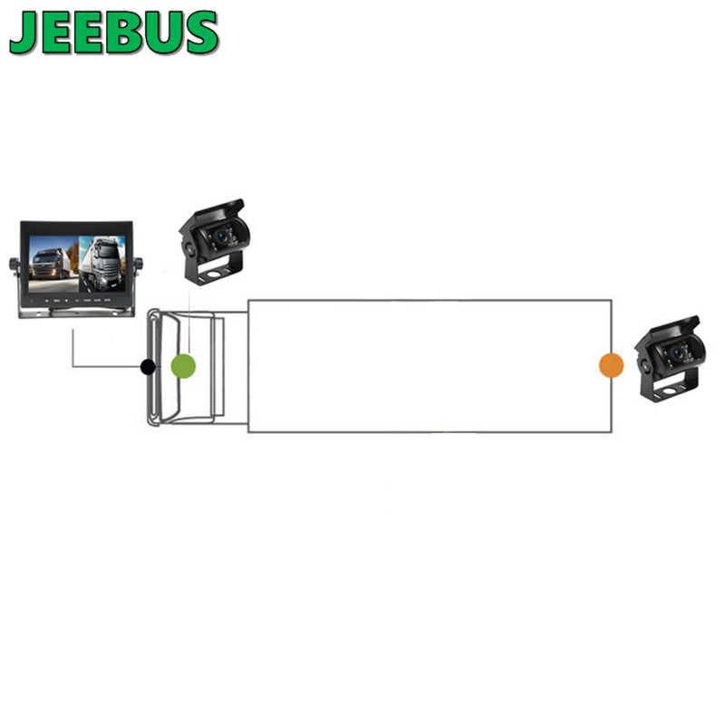 AHD 7 inch DVR Monitor Bedraad Voor Achteruitrijcamera Achteruitrijcamera Video-opnamesysteem voor Truck Bus