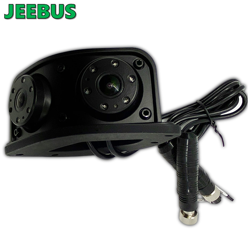 HD Waterdichte Nachtzicht Voor Achteruitrijcamera AHD Dual Video Dash Cam Spiegel DVR Monitor Systeem voor Bus