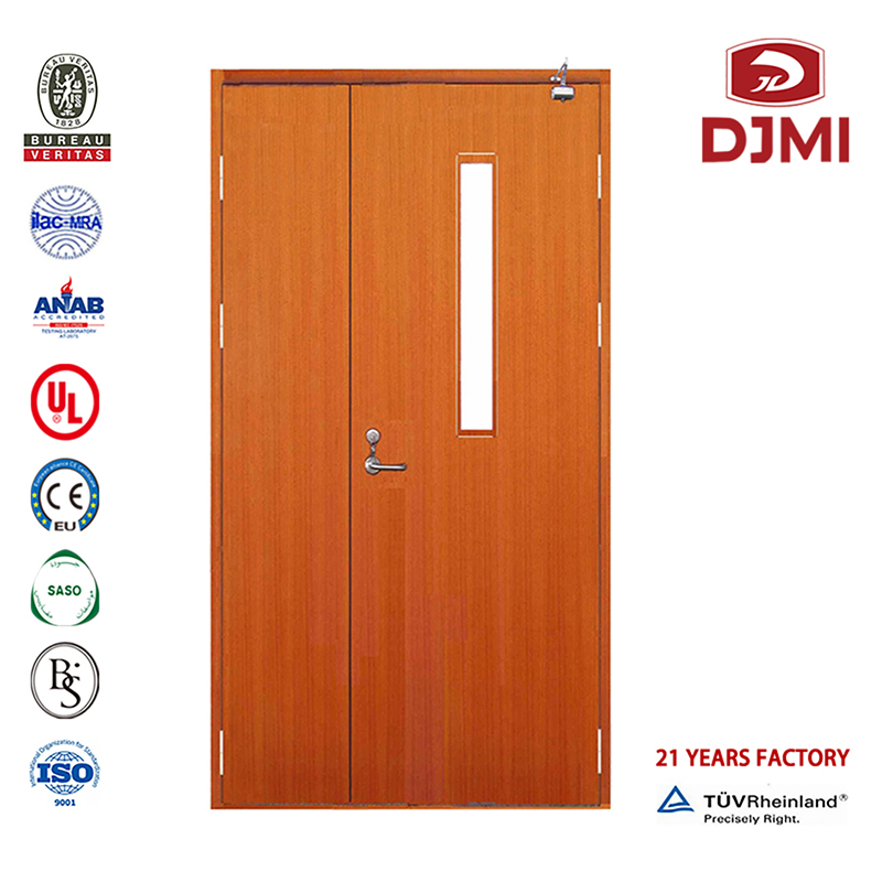 Goedkope vergaderkamer Ondertekenen dubbele Timber Deur Tarieven Deuren voor Gebouw Aangepaste Houten Leverancier 2 Hours Branddeur Nieuwe Instellingen Houtdeuren Flat Certified Commercial Factory Price Fire Deur