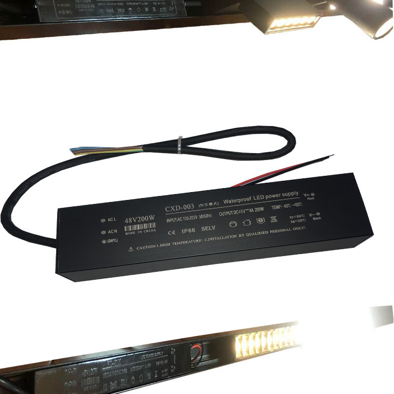 48V 200W Waterbestendige led Energievoorziening lage temperatuur en waterdichte testen.