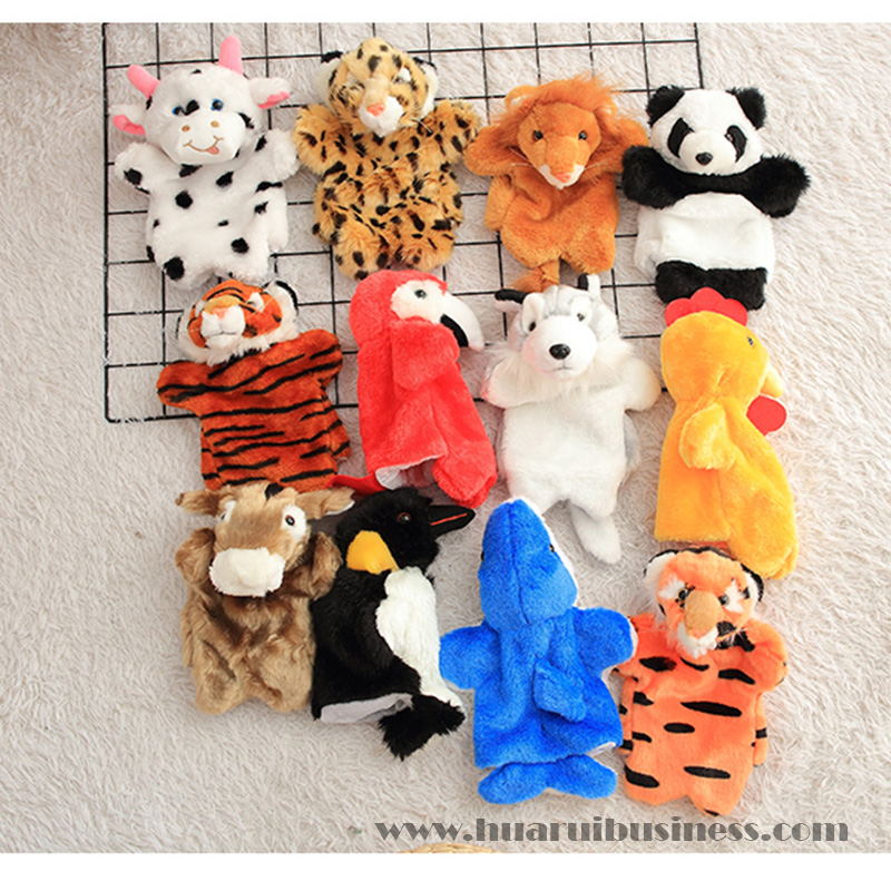Handpop koe tijger luipaard panda leeuw poolbeer keuken pinguïn cadeau pop aanwezig speelgoed promotieproduct