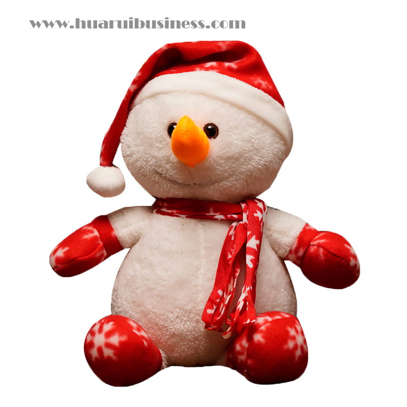 Kerstelanden, sneeuwman plush toy, knuffelpop voor kerstversiering