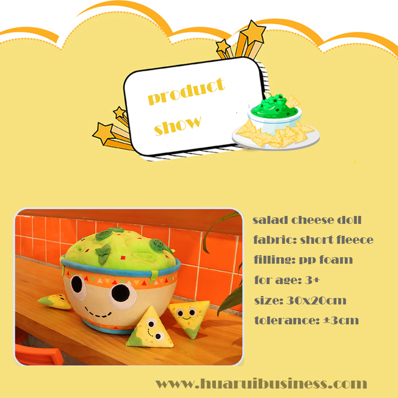 Cartoon salade cheese plush toy/pluche doll